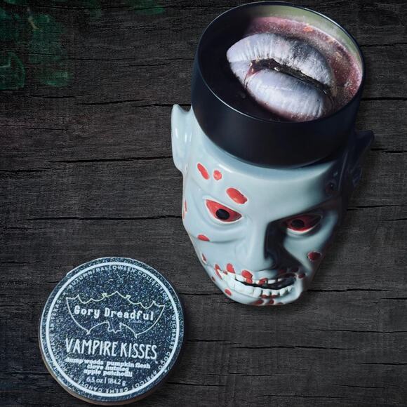 Vampire Kisses Wickless Candle: Damp Woods Pumpkin Flesh Apple Patchouli Scent - Picture 5 of 8